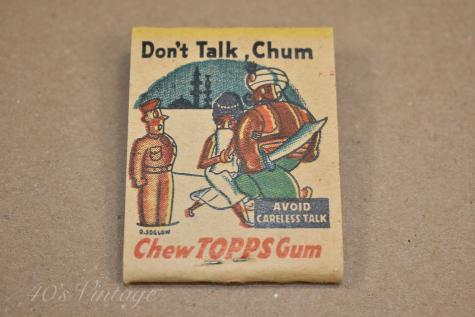 Pochette d'allumettes 'Don't talk, Chum'