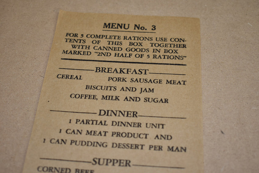 Tract 10-in-1 ration, Menu No. 3