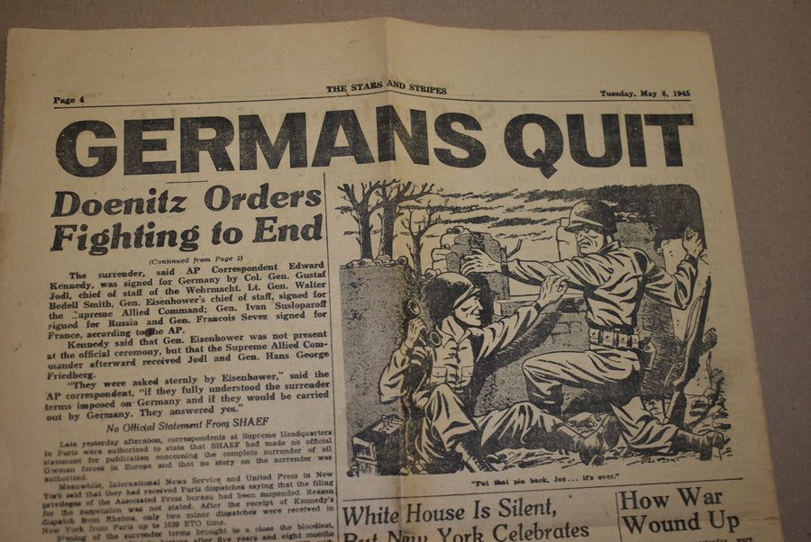 Journal Stars and Stripes du 8 mai 1945