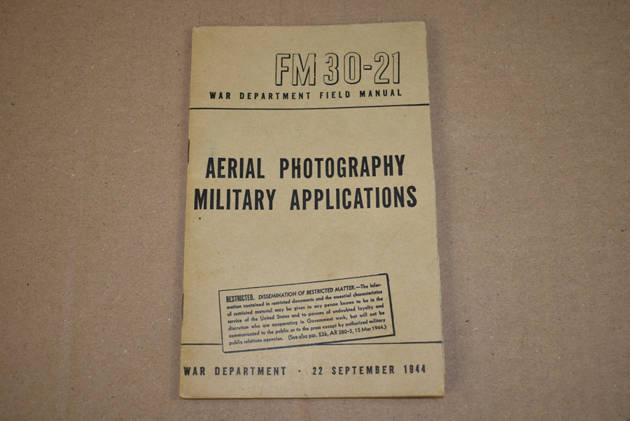 FM 30-21 Aerial Photography Military Applications