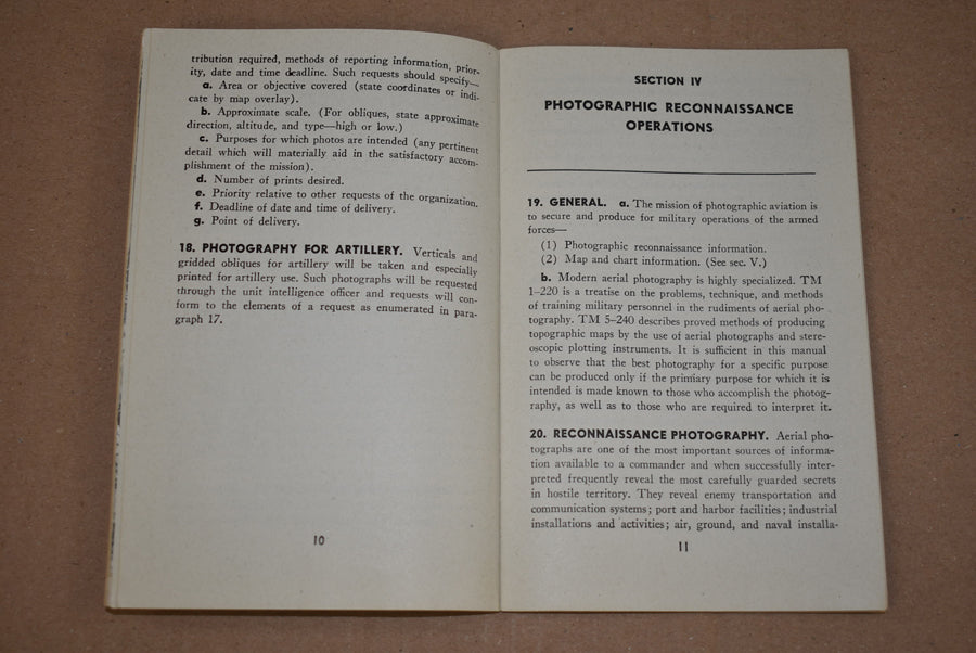 FM 30-21 Aerial Photography Military Applications
