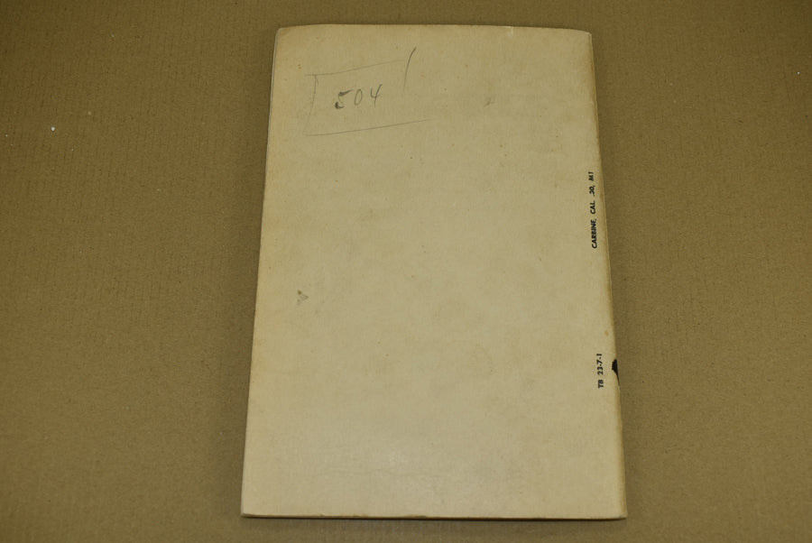 TB 23-7-1 Carbine, Cal. .30, M1.