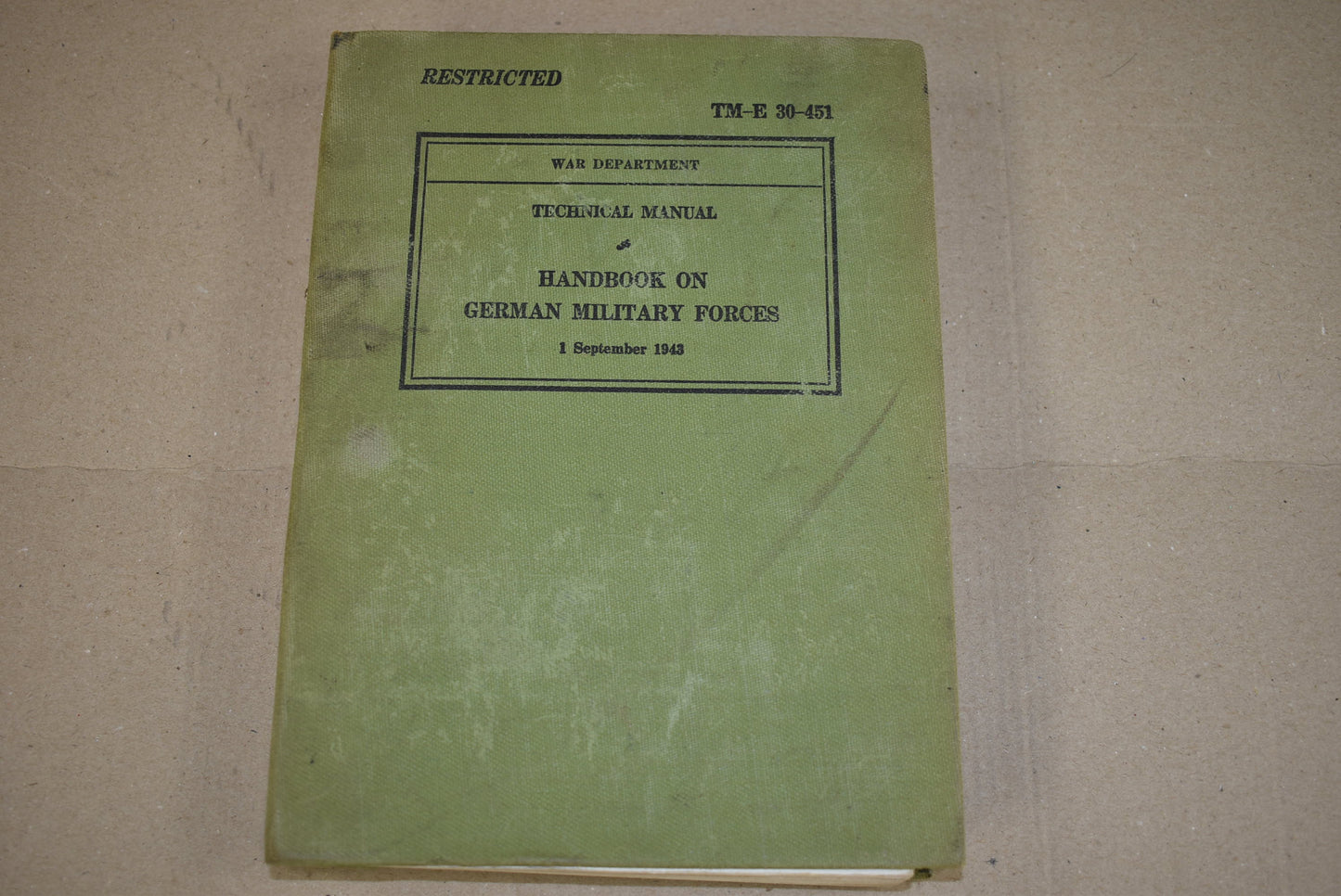 TM -E 30-451 Handbook on German Military Forces