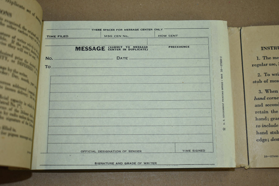 Carnet de messages M-210-A