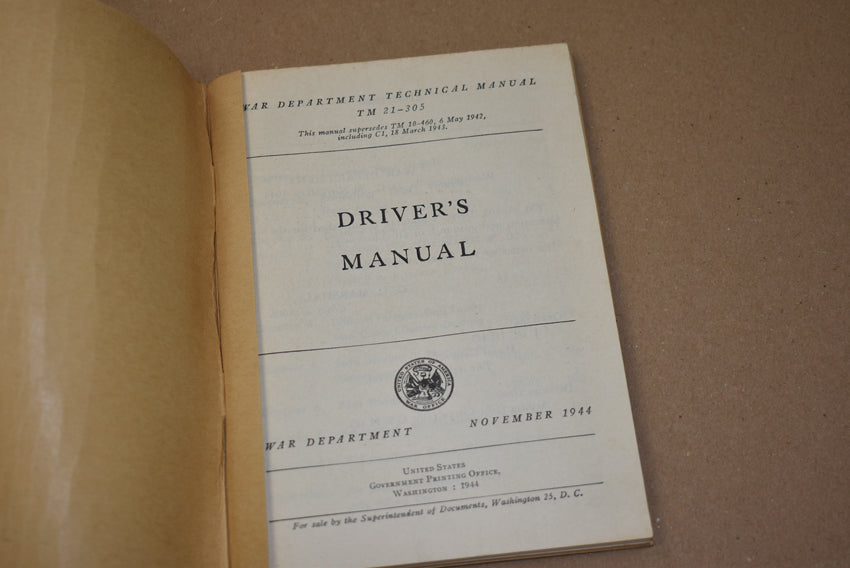 TM 21-305 Driver's manual