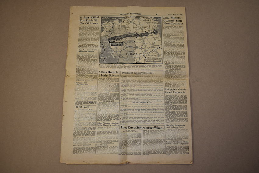 Le Stars and Stripes du 13 Avril 1945