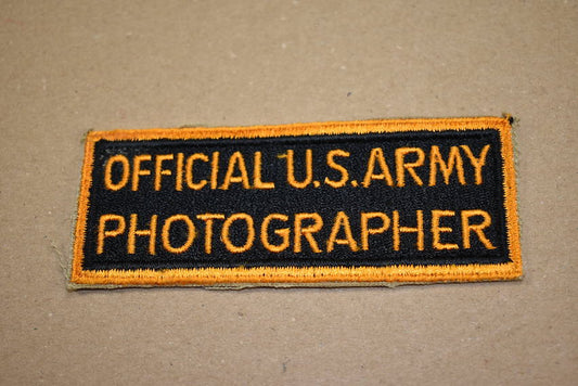Official US Army Photographer patch