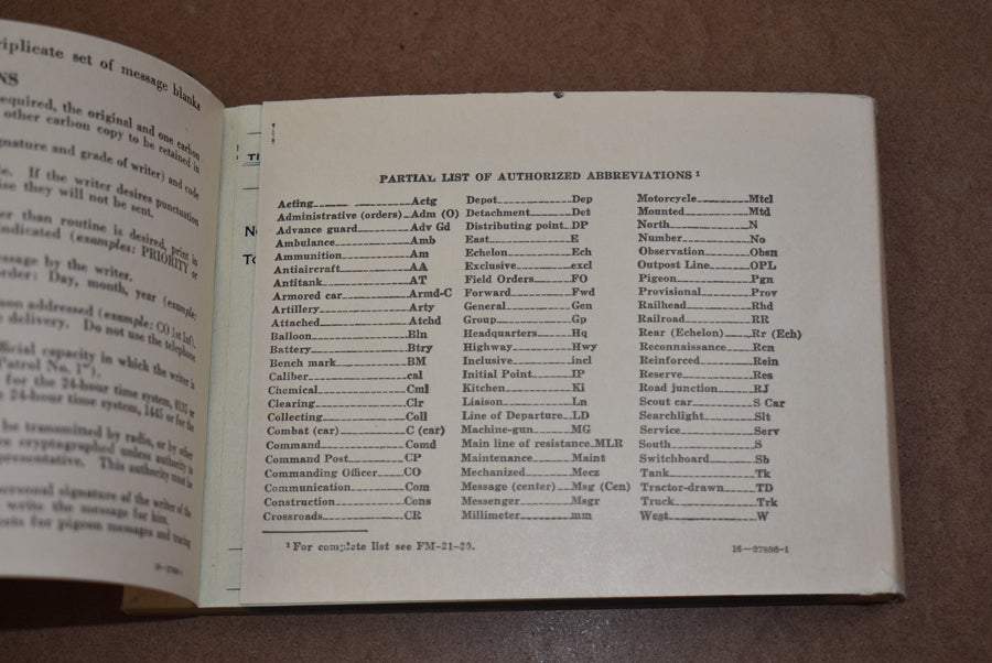 Carnet de messages M-210