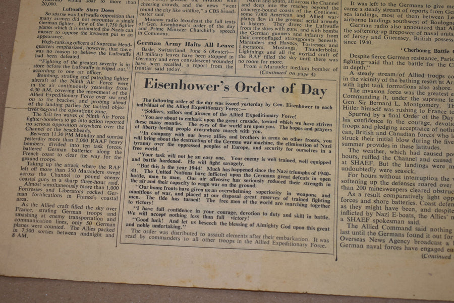 Journal Stars and Stripes du 7 juin 1944