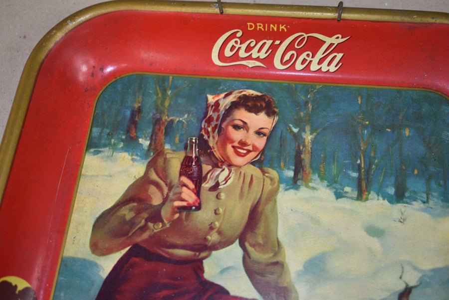 Plateau en acier Coca Cola