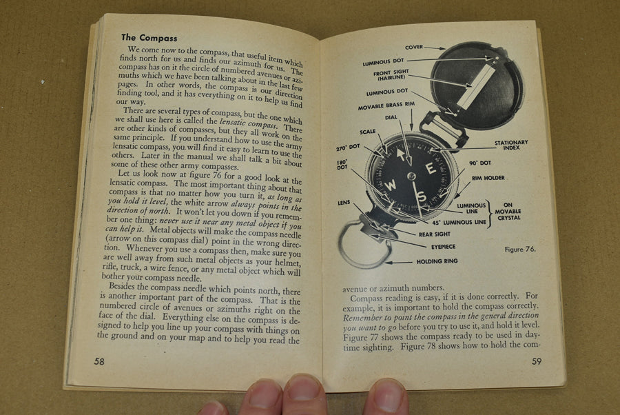 Boussole Lensatic en pochette