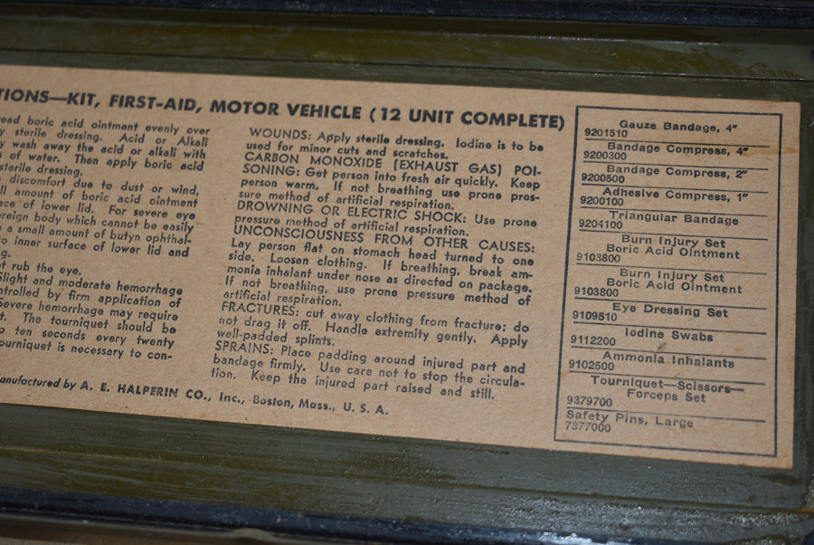 Boîte de premiers secours, 12 unités, pour véhicule, pleine