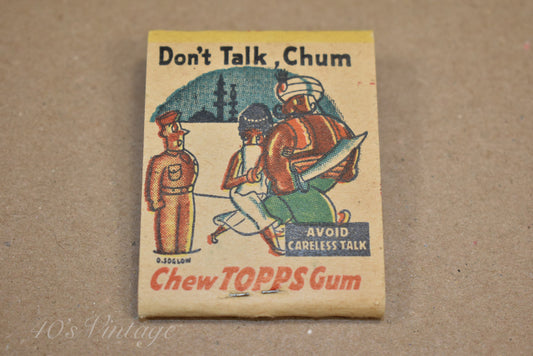 Pochette d'allumettes 'Don't talk, Chum'