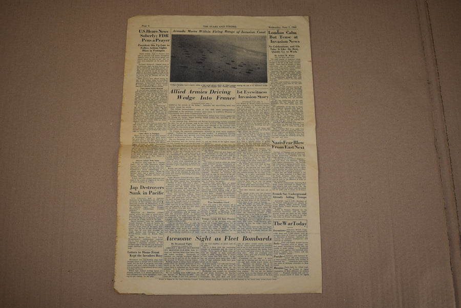 Journal Stars and Stripes du 7 juin 1944