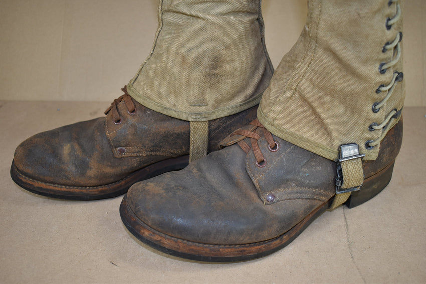 Brodequins en cuir tourné