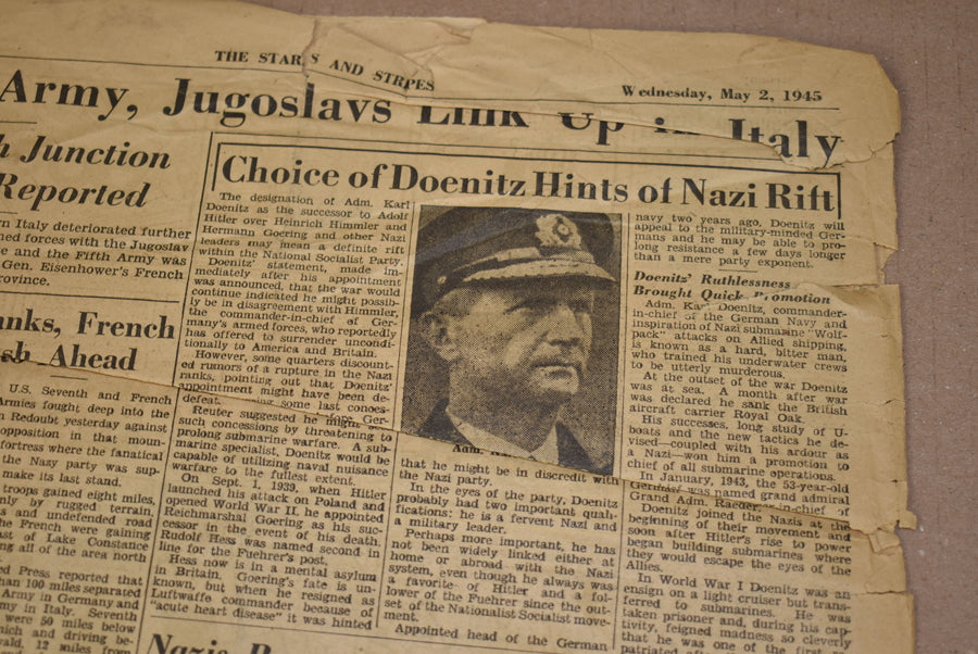 Journal Stars and Stripes du 2 mai 1945