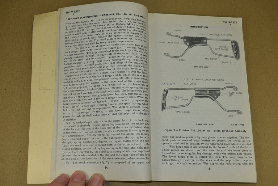 TM 9-1276 Carbines, Cal. .30, M1 and M1A1