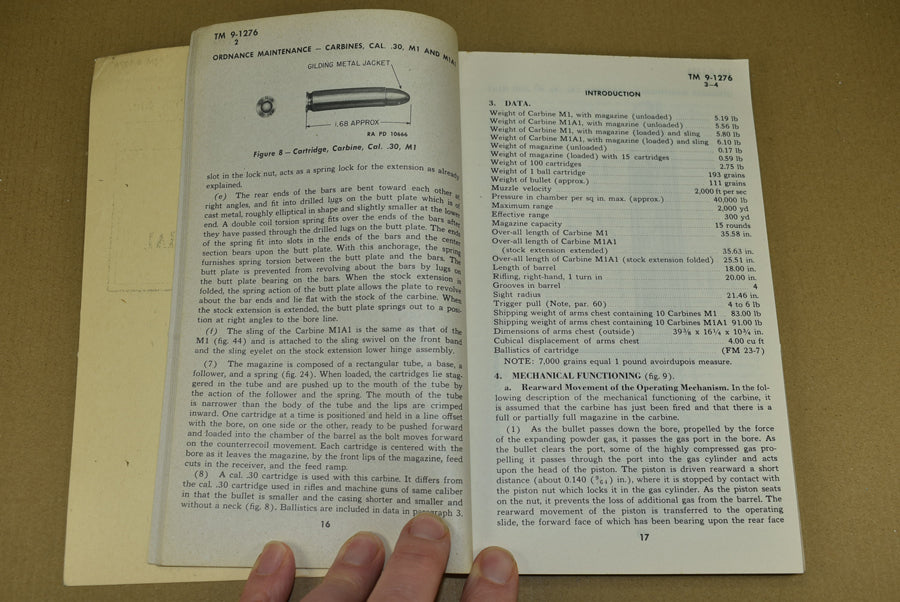 TM 9-1276 Carbines, Cal. .30, M1 and M1A1