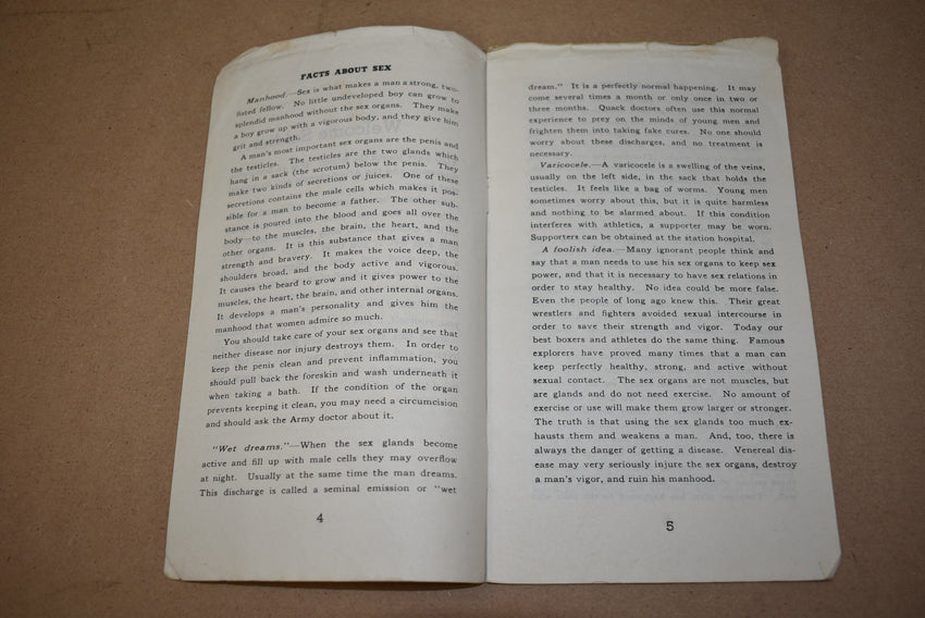 Dépliant Sex, Hygiene and General Disease