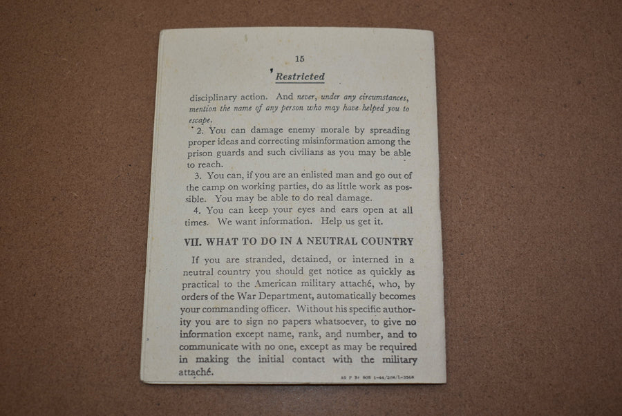Livret Instructions USAAF