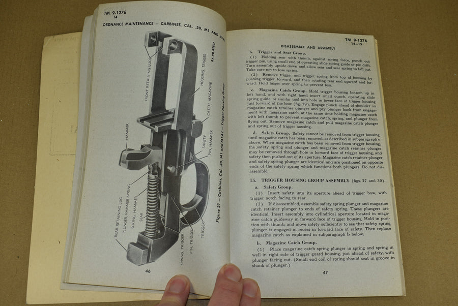 TM 9-1276 Carbines, Cal. .30, M1 and M1A1