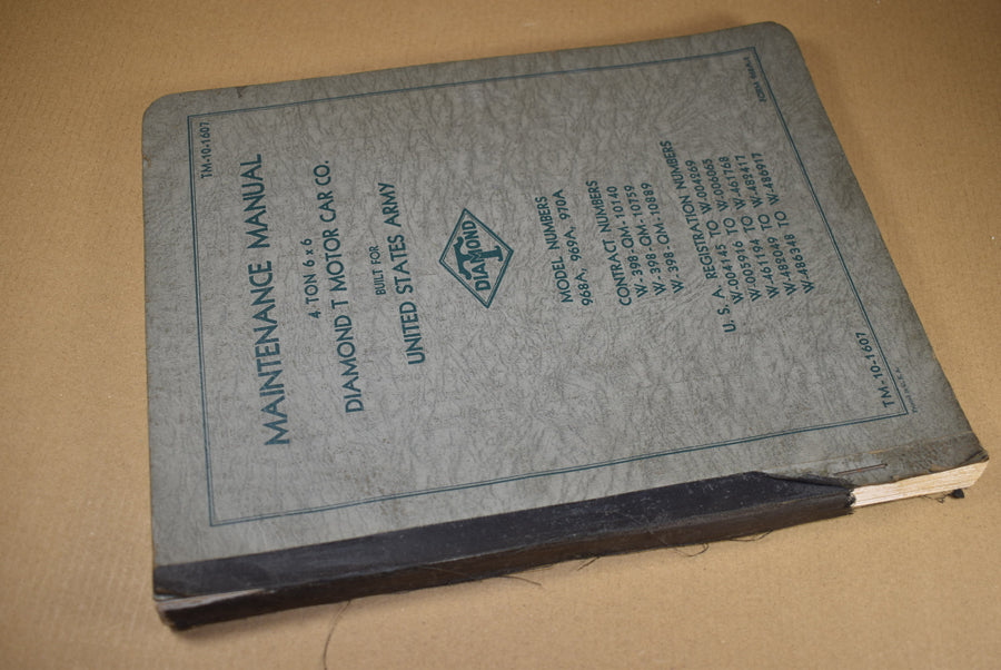 TM 10-1607 Maintenance Manual 4 Ton 6 x 6 Truck
