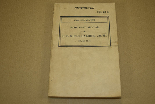 FM 23-5 U.S. Rifle, Caliber .30, M1