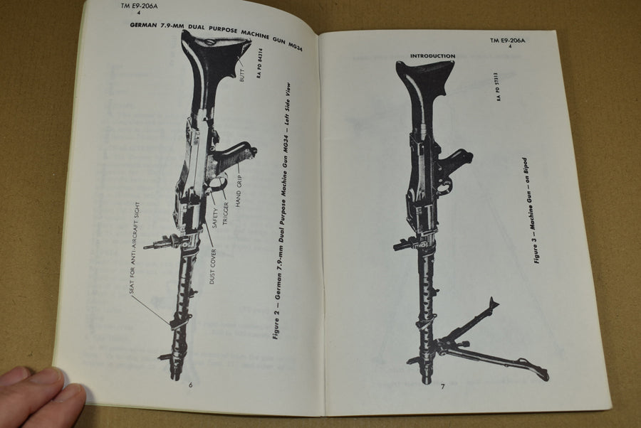 TM E9-206A German 7.9-mm Dual Purpose Machine Gun MG34
