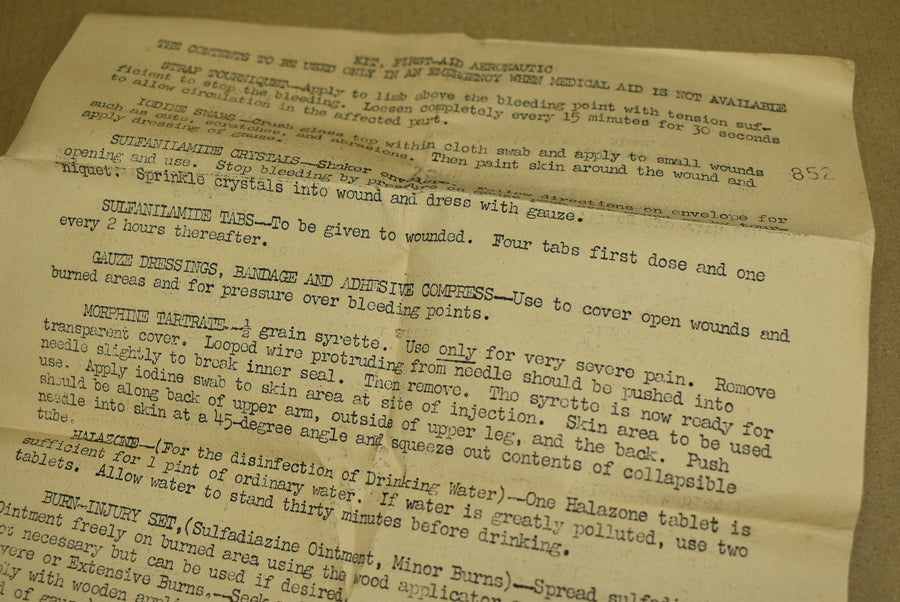 Brochure de Aeronautic First Aid Kit