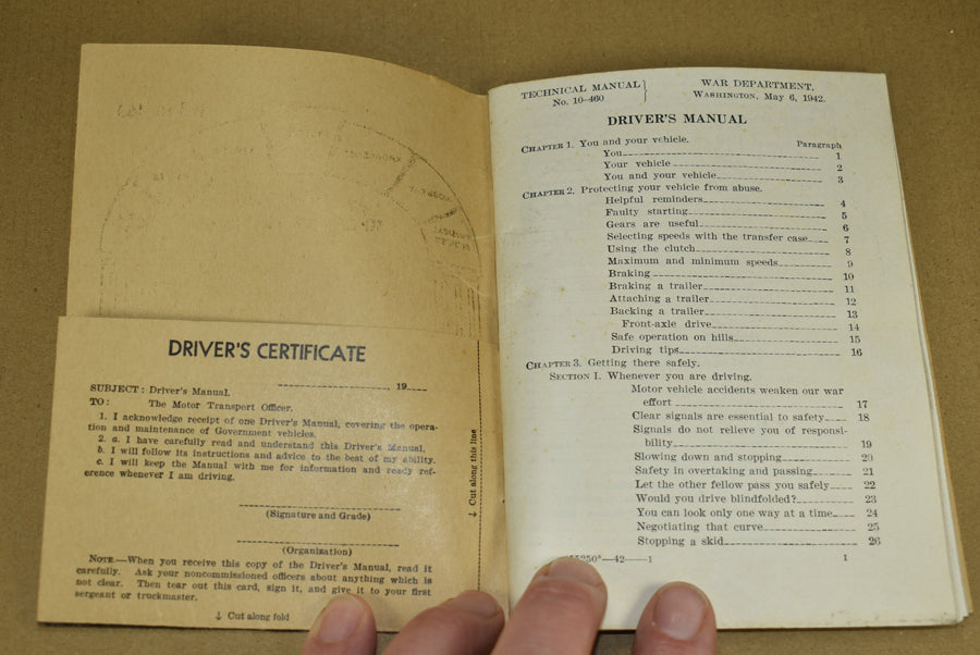 TM 10-460 Driver's manual