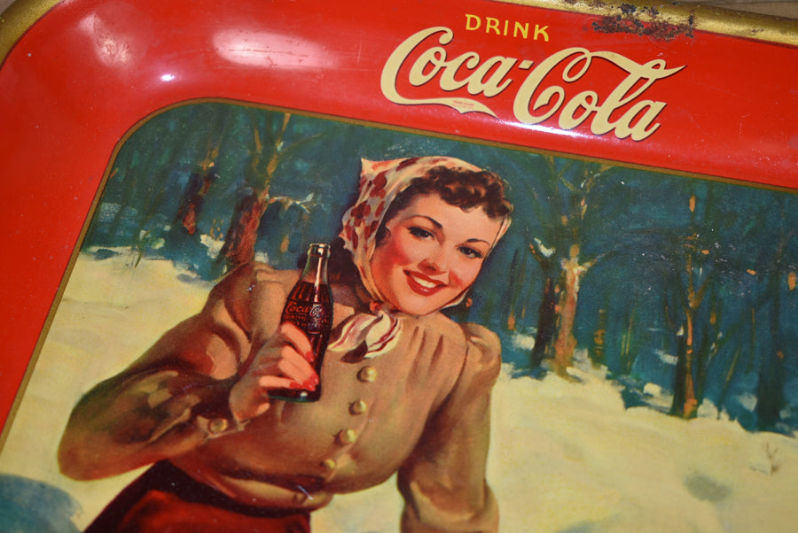 Plateau en acier Coca Cola