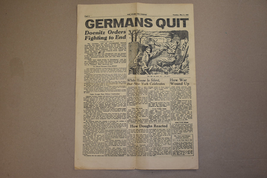 Journal Stars and Stripes du 8 mai 1945