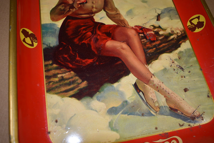 Plateau en acier Coca Cola