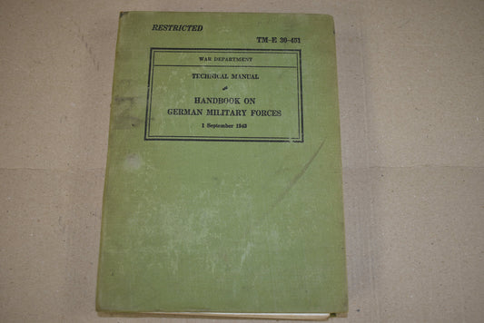 TM -E 30-451 Handbook on German Military Forces
