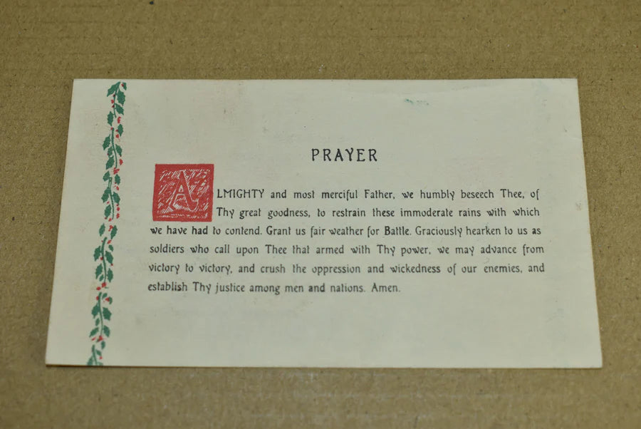 Carte de prière du Général Patton