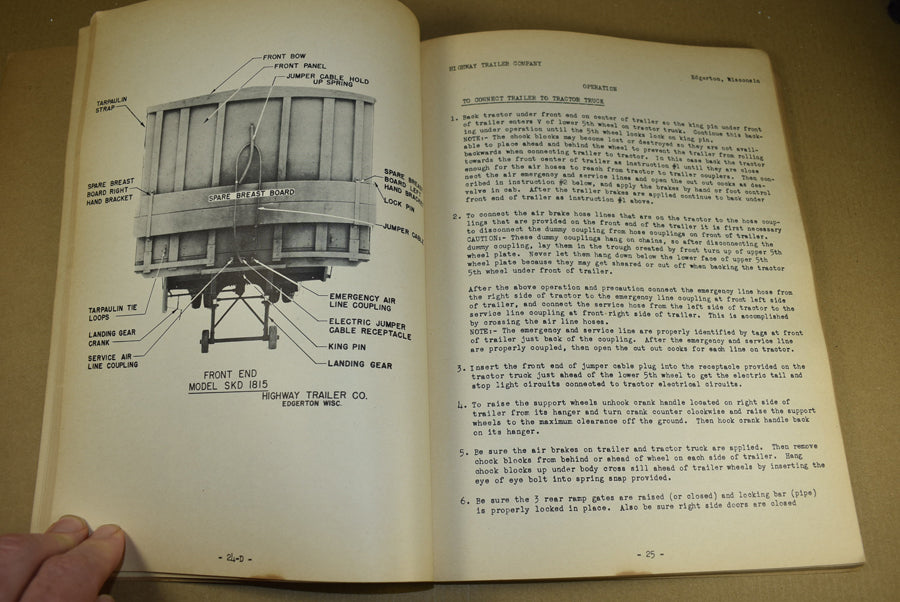 TM 10-1372 Parts List Semi-Trailer, 2 Wheel