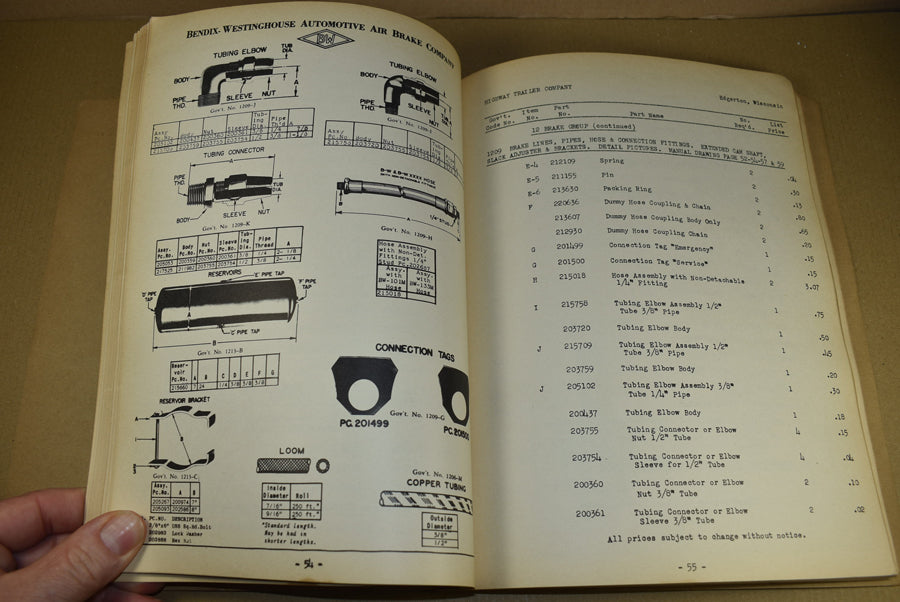 TM 10-1372 Parts List Semi-Trailer, 2 Wheel