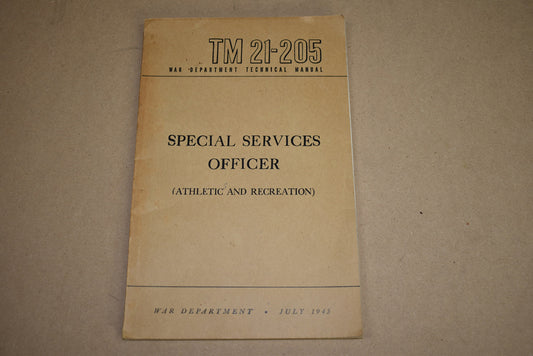 TM 21-205 Special Services Officer