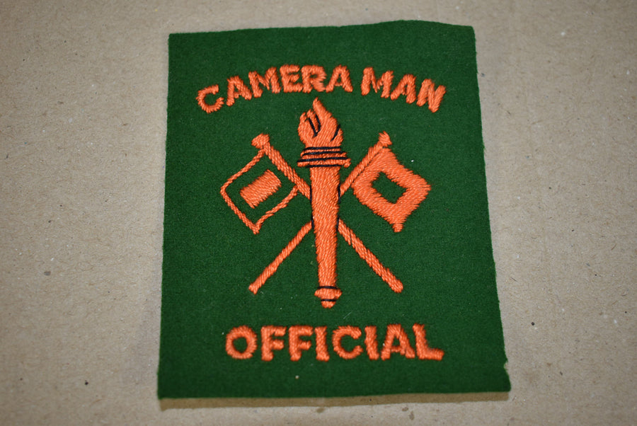 Patch Official Cameraman, fabrication britannique