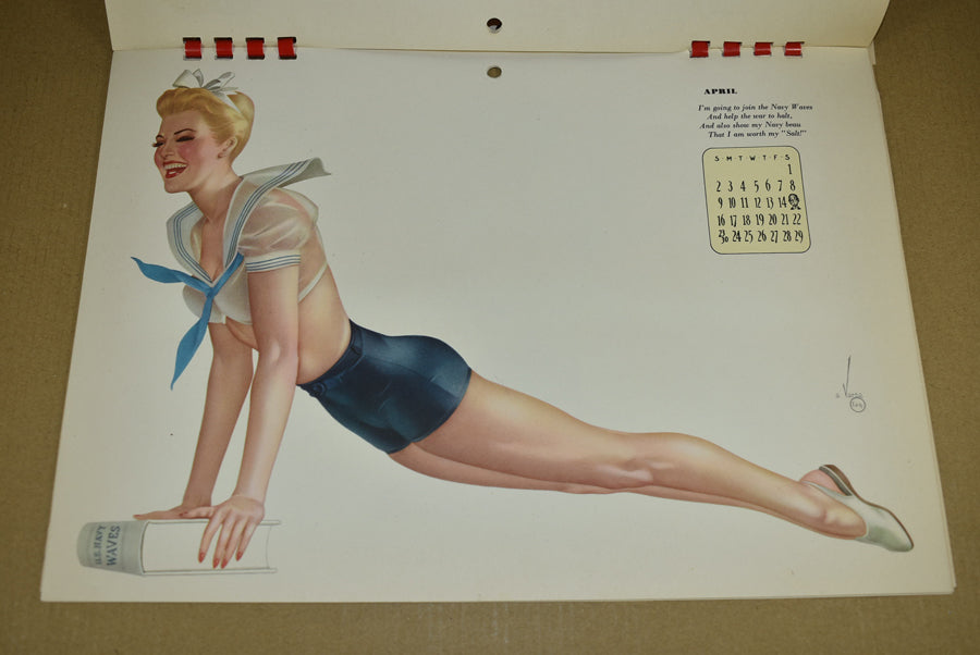 Calendrier Pin-up de Varga de 1944