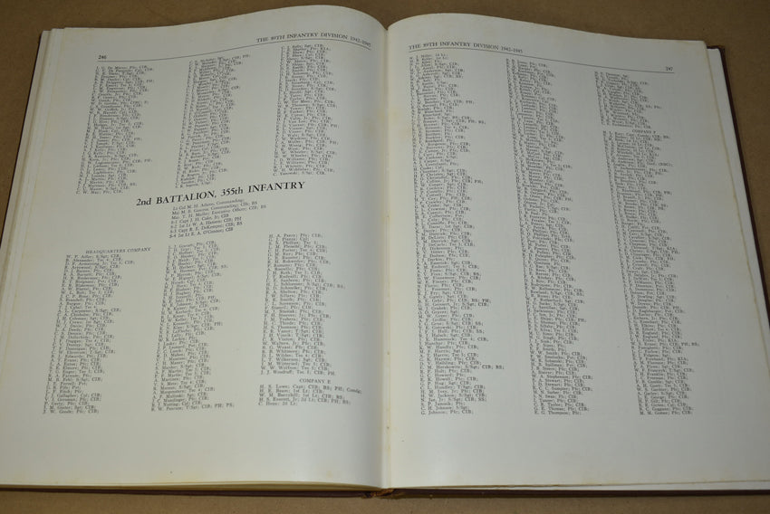 Livre 89e division d'infanterie, 1942-1945