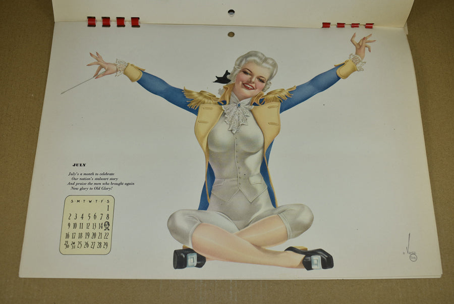 Calendrier Pin-up de Varga de 1944