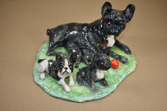 Figurine bouledogue français