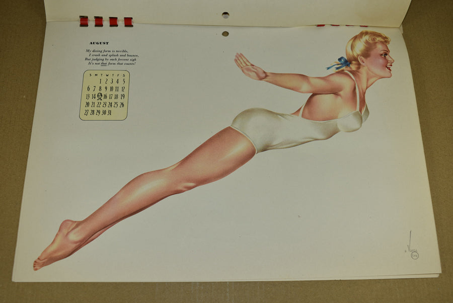 Calendrier Pin-up de Varga de 1944