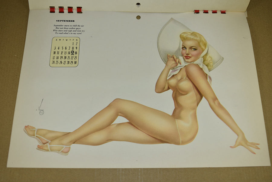 Calendrier Pin-up de Varga de 1944