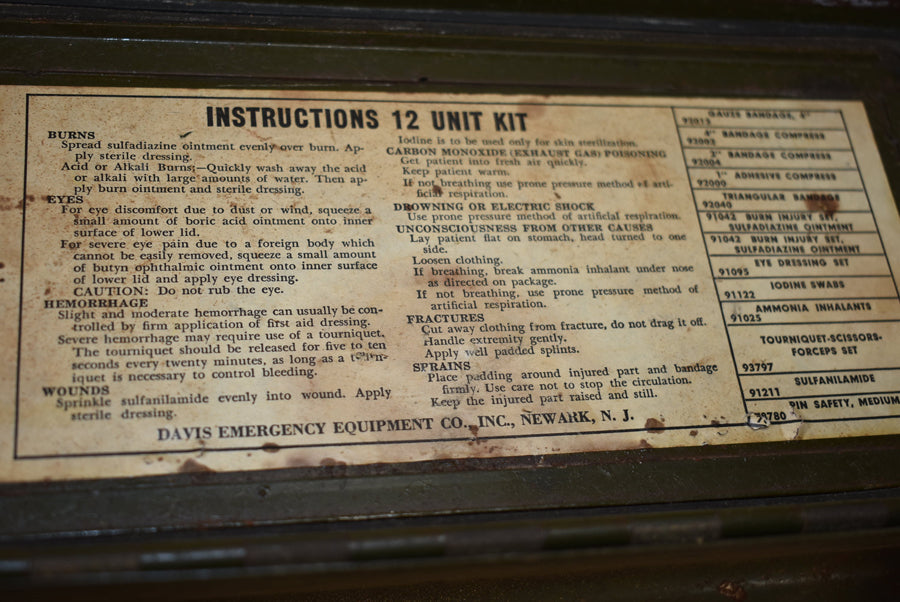 Boîte de premiers secours, 12 unités, USMC