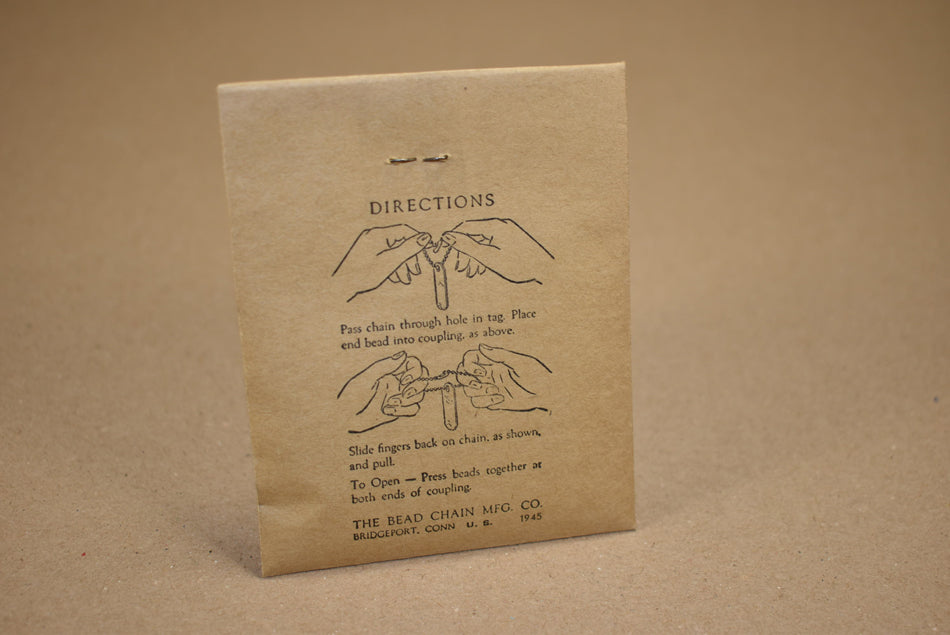 Chaîne pour plaques d'identité