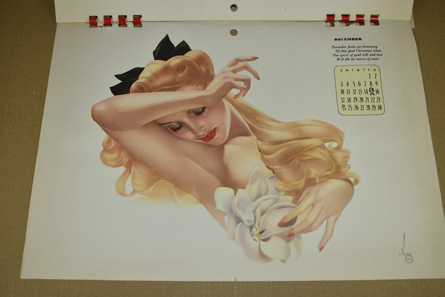 Calendrier Pin-up de Varga de 1944