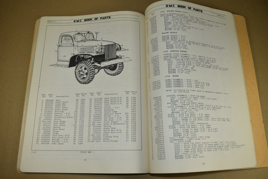 TM 10-1146 Parts book 2½ Ton, 6x6 GMC