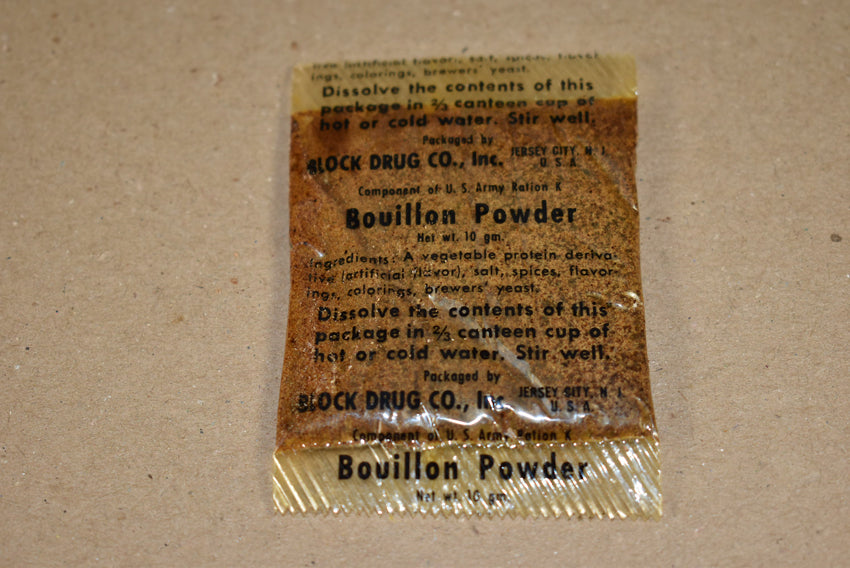 Sachet de poudre de bouillon de la ration K